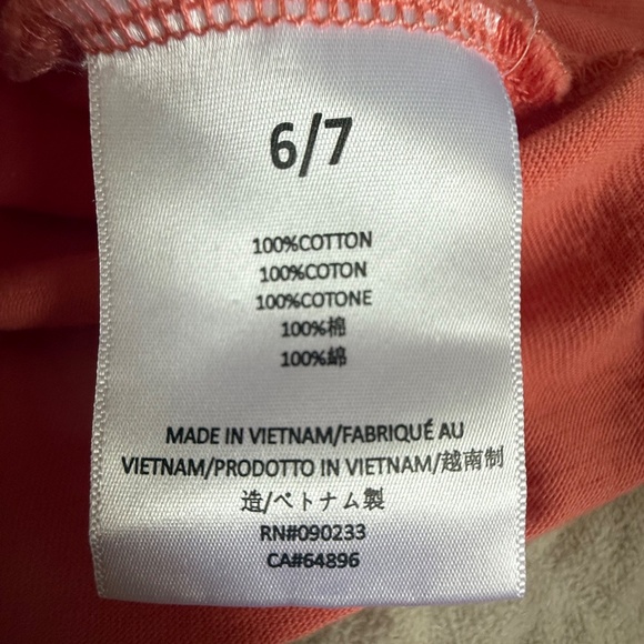 Essentials Kids Coral T-Shirt Dress | Size 6/7 - Picture 10 of 10